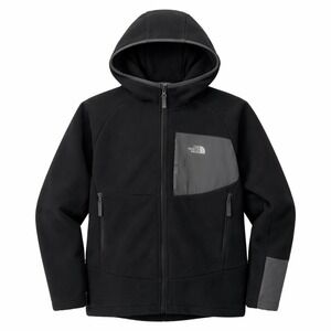 The North Face Boys Black Full Zip Fleece Hoodie NF00A7AS Size L 14/16
